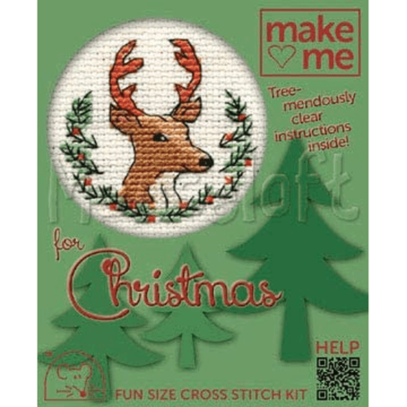 Make Me For... Christmas Cross Stitch Kit Collection | Mouseloft | Christmas Stag