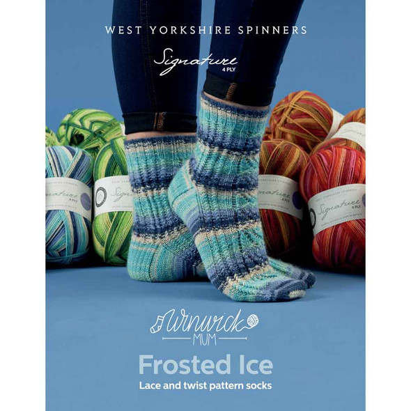 Frosted Ice Socks Knitting Pattern | WYS Signature 4 Ply Knitting Yarn DBP0146 | Digital Download - Main Image