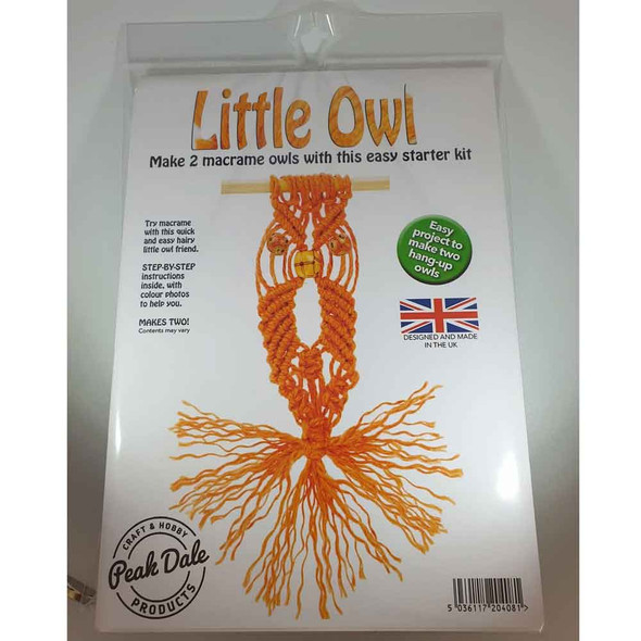 Peak Dale Little Owl Macrame Starter Kit | Makes 2 Macrame Owls - Main Image