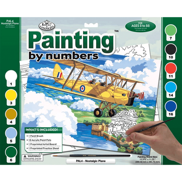 Royal & Langnickel | Painting by Numbers | A3 Kits | Nostalgic Plane 