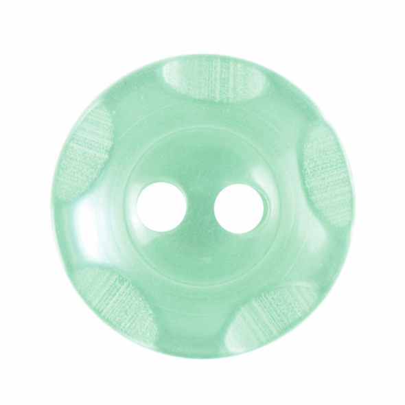 Light Green Ripple Edge Button | 14 mm | ABC Buttons