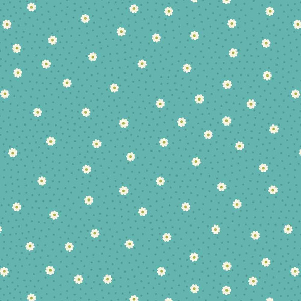 Little Matryoshka Lewis and Irene | A567.3 Daisy Dot on Turquoise