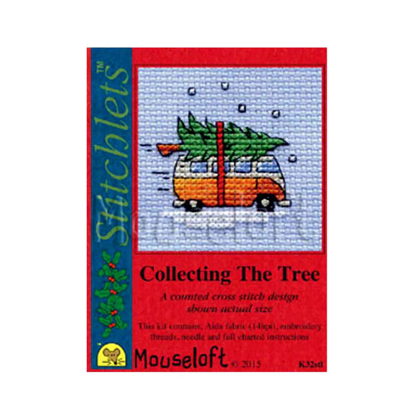 Collecting the Tree | Stitchlets Cross Stitch Kits with Card | Mouseloft