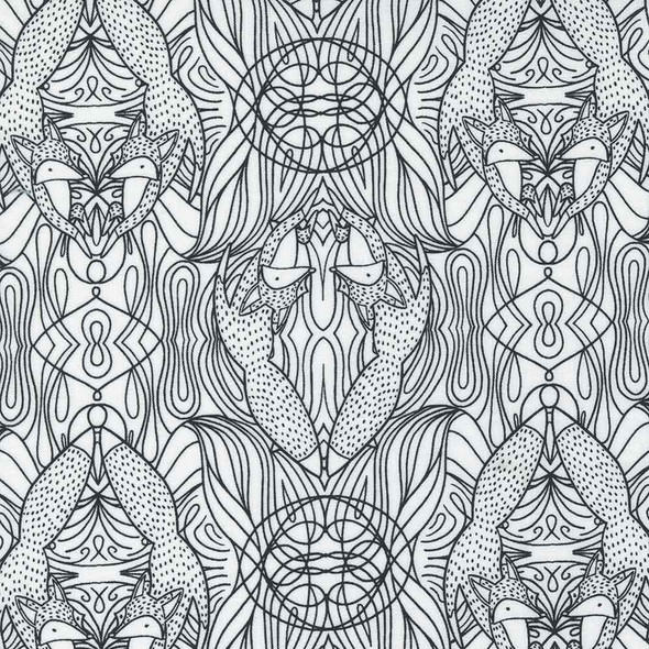 Nocturnal Gingiber Moda Fabric | 48335-11 Foxes Moon