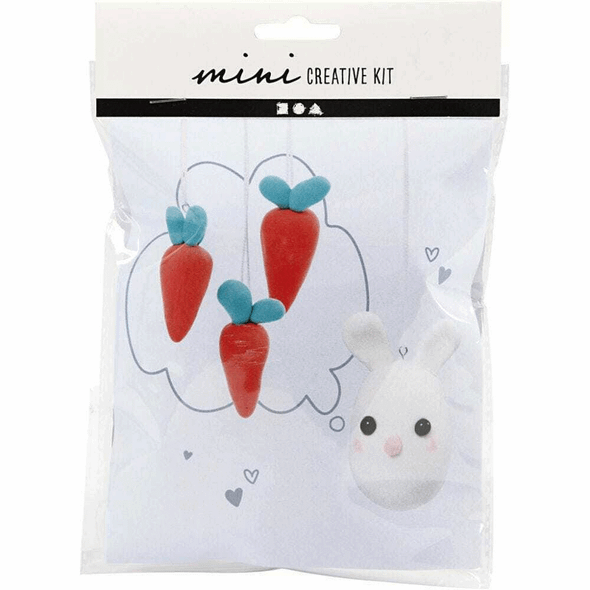 Bunny and Carrots Soft Clay Mobile Kit | Mini Creative Kits | Creativ Company