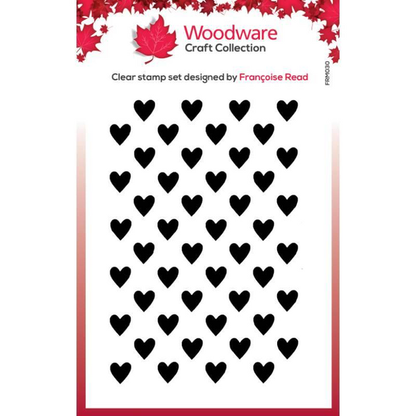 Woodware | Clear Stamp | Mini Heart Background