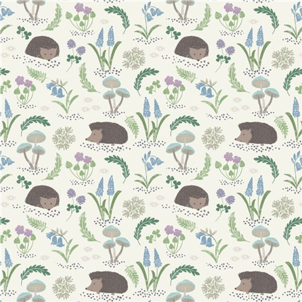 Bluebell Wood Reloved | Lewis and Irene | A128.1, Hedgehog on Cream