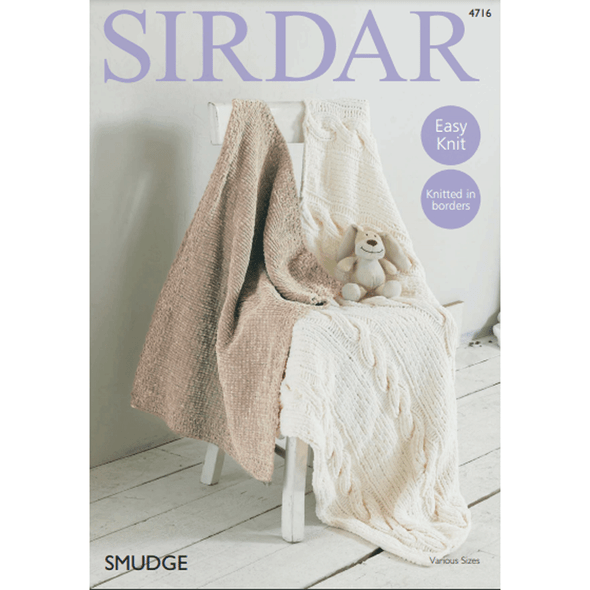 Blankets Knitting Pattern | Sirdar Smudge 4716 | Digital Download - Main Image