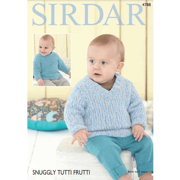 Sweaters for Children Knitting Pattern | Sirdar Snuggly Tutti Frutti 4788 | Digital Download - Main Image