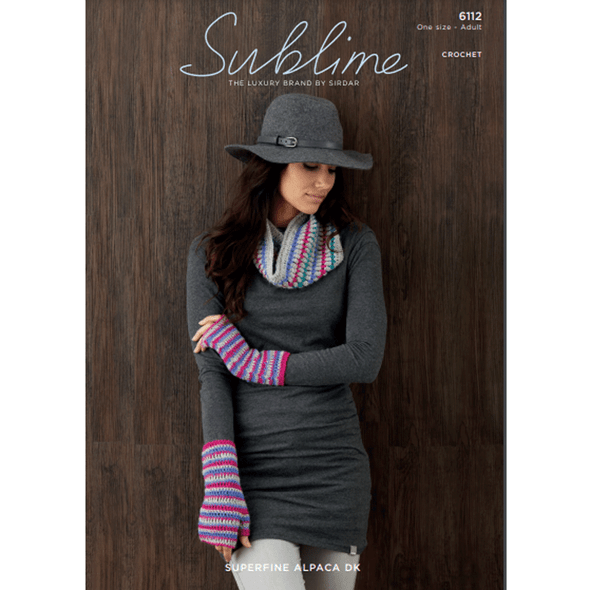 Woman's Snood And Wristwarmer Knitting Pattern | Sirdar Sublime Superfine Alpaca DK 6112 | Digital Download - Main Image