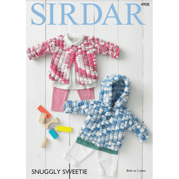 Boys And Girls Cardigans Knitting Pattern | Sirdar Snuggly Sweetie DK 4908 | Digital Download - Main Image