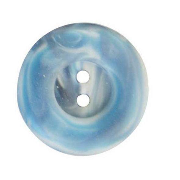 Round Rim Blue Shimmer Button | 22.5mm | ABC Buttons
