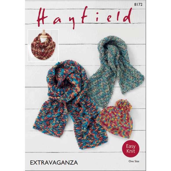 Women's Accessories Knitting Pattern | Sirdar Hayfield Extravaganza 8172 | Digital Download - Main Image