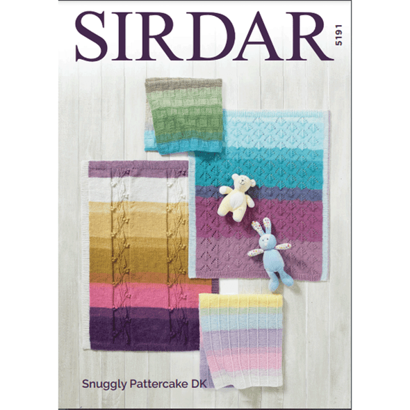 Blankets Knitting Pattern | Sirdar Snuggly Pattercake DK 5191 | Digital Download - Main Image