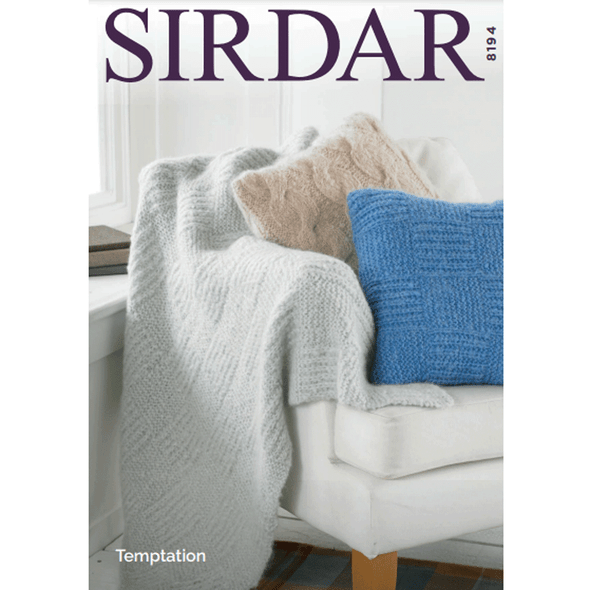 Home Accessories Knitting Pattern | Sirdar Temptation 8194 | Digital Download - Main Image