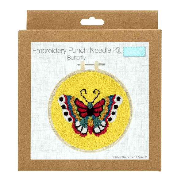 Butterfly Embroidery Punch Needle Kit | Trimits