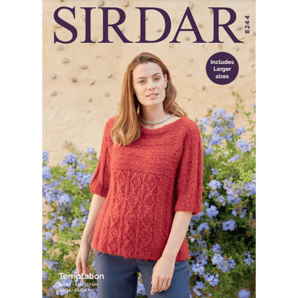 Sweaters Knitting Pattern | Sirdar Temptation 8244 | Digital Download - Main Image