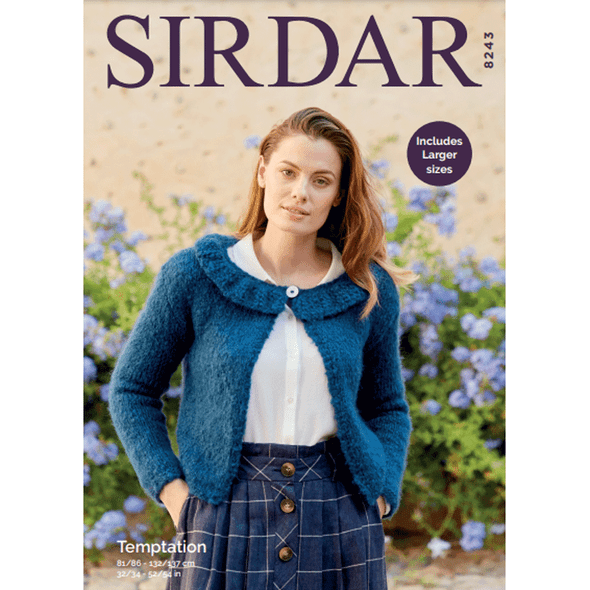 Woman's Cardigan Knitting Pattern | Sirdar Temptation 8243 | Digital Download - Main Image