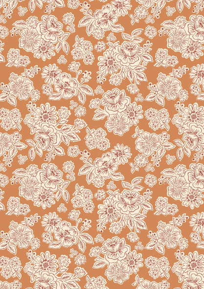 Hannah's Flowers | Lewis and Irene | A618.3 | Flower Blooms on Terracotta