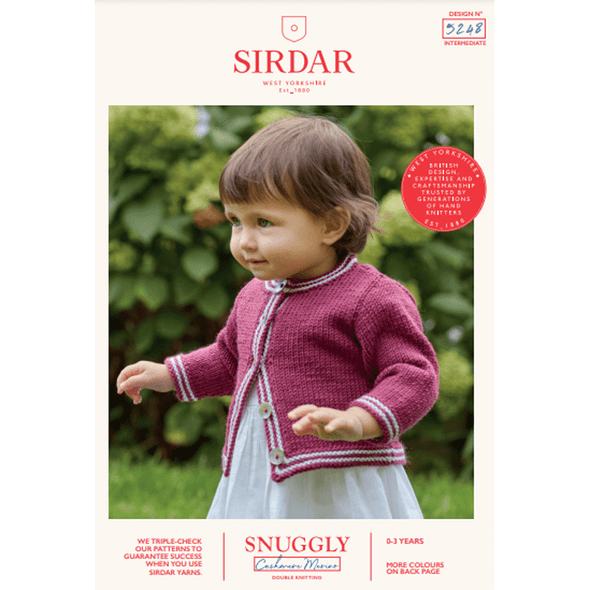 Girls Cardigans Knitting Pattern | Sirdar Snuggly Cashmere Merino DK 5248 | Digital Download - Main Image