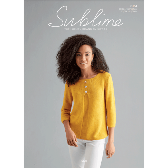 Woman's Top Knitting Pattern | Sirdar Sublime Isla DK 6151 | Digital Download - Main Image