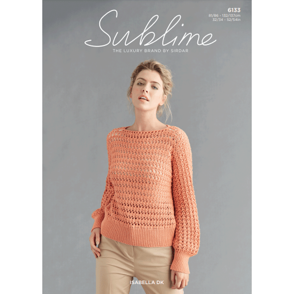 Woman's V Neck Top Knitting Pattern | Sirdar Sublime Isabella DK 6133 | Digital Download - Main Image