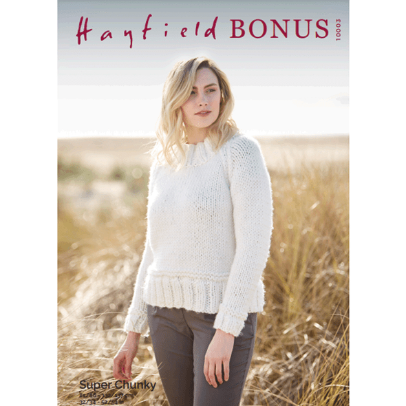 Women's Sweater Knitting Pattern | Sirdar Hayfield Bonus Super Chunky 10003 | Digital Download - Main Image