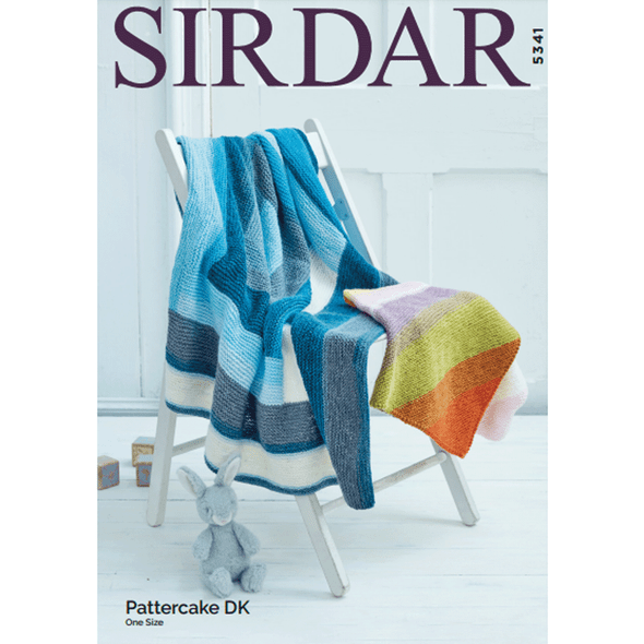 Blanket Knitting Pattern | Sirdar Snuggly Pattercake DK 5341 | Digital Download - Main Image