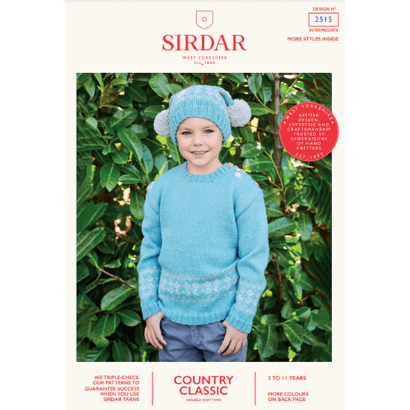 Boy's Sweater And Hat Knitting Pattern | Sirdar Country Classic DK 2515 | Digital Download - Main Image