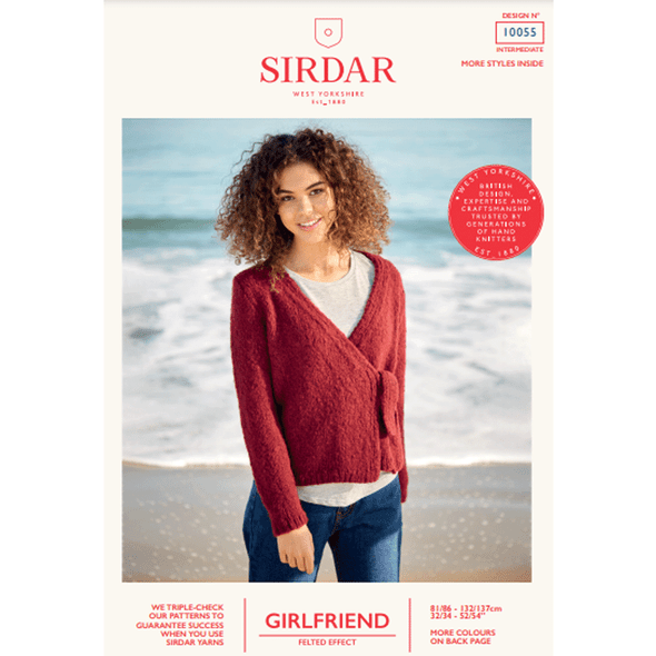 Ladies Wrap Cardigan Knitting Pattern | Sirdar Girlfriend 10055 | Digital Download - Main Image