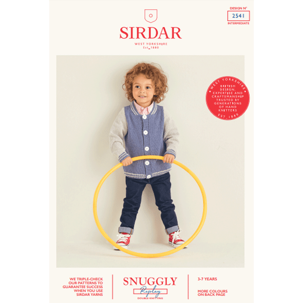 Boy's Jacket Knitting Pattern | Sirdar Snuggly Replay DK 2541 | Digital Download - Main Image