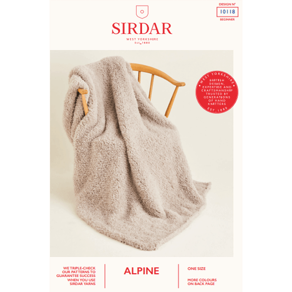 Cosy Blanket Knitting Pattern | Sirdar Alpine 10118 | Digital Download - Main Image