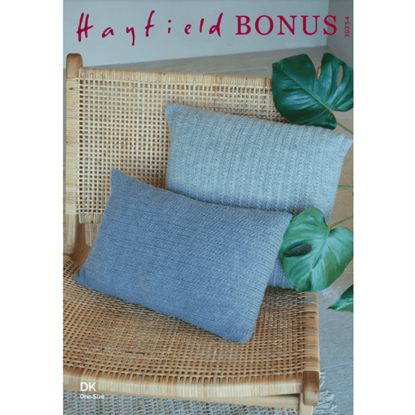 Grass Stitch Cushions Knitting Pattern | Sirdar Hayfield Bonus DK 10254 | Digital Download - Main Image