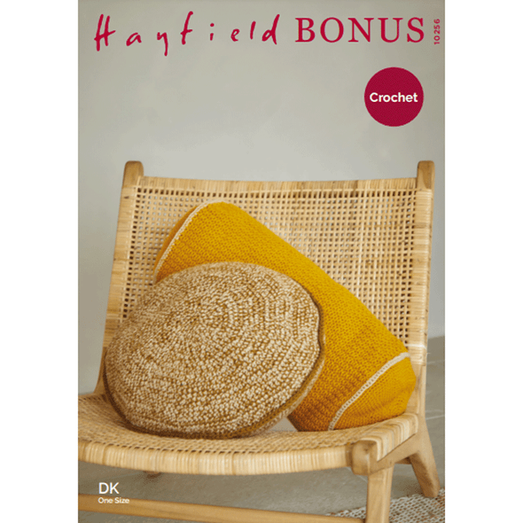Crochet Cushions Knitting Pattern | Sirdar Hayfield Bonus DK 10256 | Digital Download - Main Image
