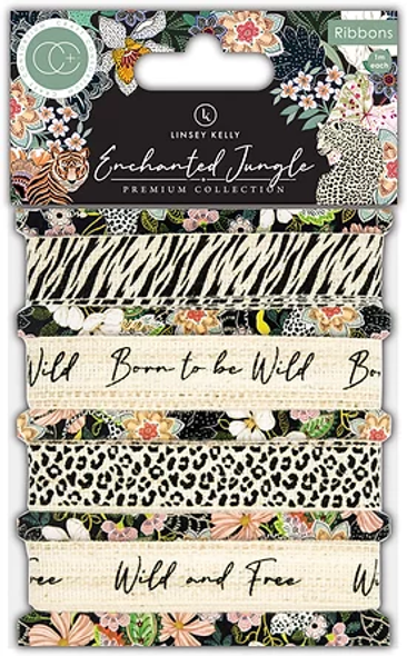 Enchanted Jungle | Craft Consortium | Linen Cotton Ribbons