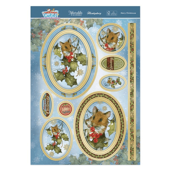 Hunkydory | Merry Christmouse Luxury Topper Set | Card Making