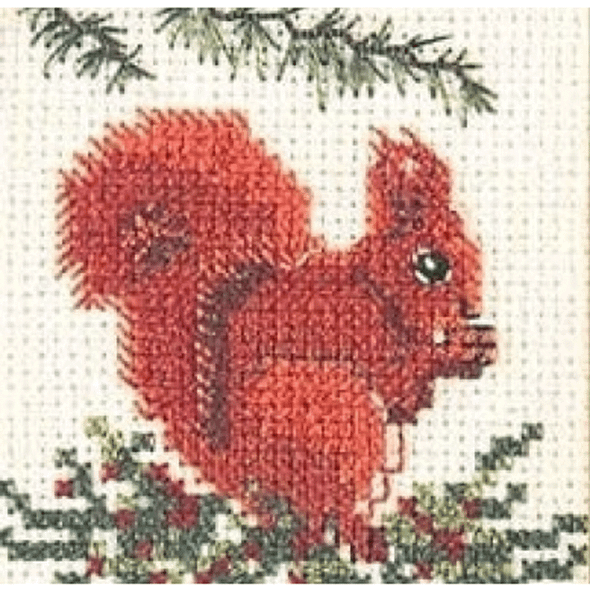 Textile Heritage | Cross Stitch Kits | Red Squirrel Card Kit