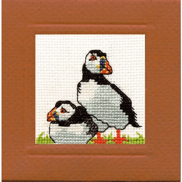  Textile Heritage | Cross Stitch Kits | Puffins Card Kit