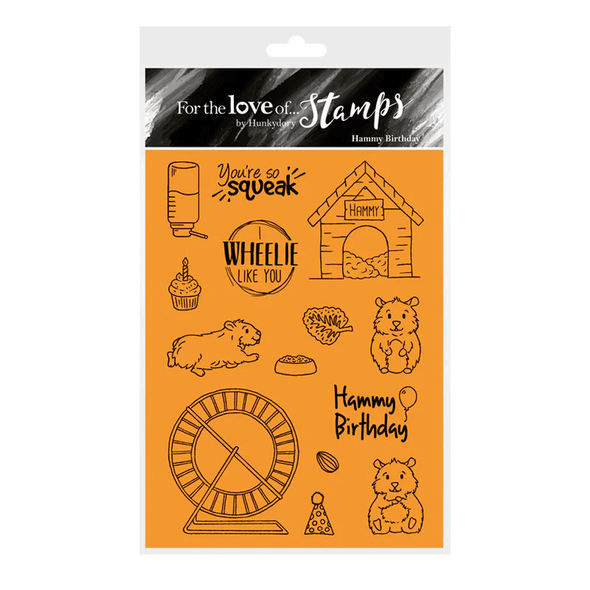 Hunkydory | For the Love of Stamps - Hammy Birthday | Clear Stamp Set