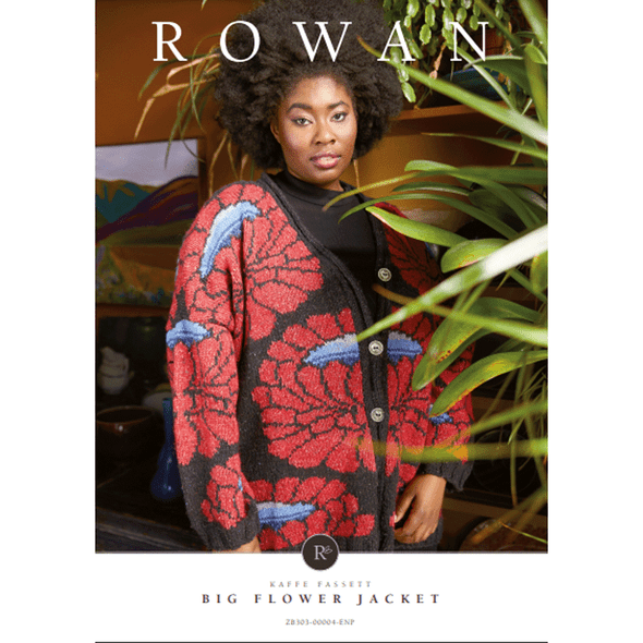 Rowan Women's Big Flower Jacket Knitting Pattern using Felted Tweed | Digital Download (ZB303-00004) (rowa-patt-ZB303-00004dd) - Main Image