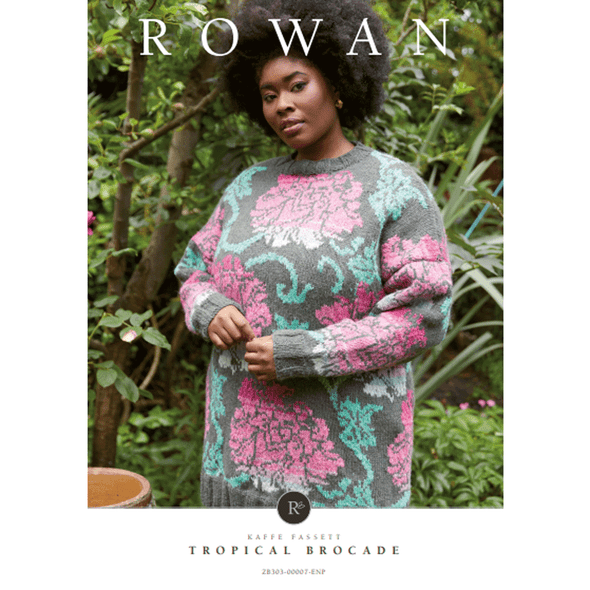 Rowan Women's Tropical Brocade Sweater Knitting Pattern using Felted Tweed | Digital Download (ZB303-00007) (rowa-patt-ZB303-00007dd) - Main Image