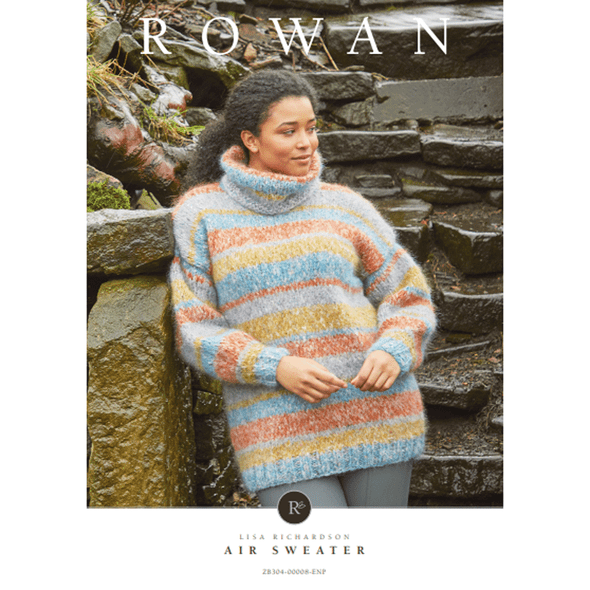 Rowan Ladies Air Sweater And Wrap Knitting Pattern using Tweed Haze | Digital Download (ZB304-00008) (rowa-patt-ZB304-00008dd) - Main Image