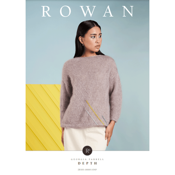 Rowan Ladies Depth Sweater Knitting Pattern using Kidsilk Haze | Digital Download (ZB301-00001) (rowa-patt-ZB301-00001dd) - Main Image