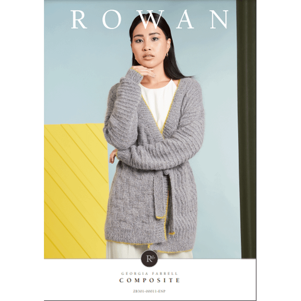 Rowan Ladies Composite Cardigan Knitting Pattern using Felted Tweed And Kidsilk Haze | Digital Download (ZB301-00011) (rowa-patt-ZB301-00011dd) - Main Image