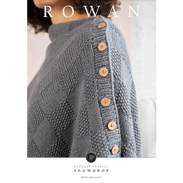 Rowan Women's Snowdrop Poncho Knitting Pattern using Cotton Wool | Digital Download (RB003-00004) (rowa-patt-RB003-00004dd) - Main Image