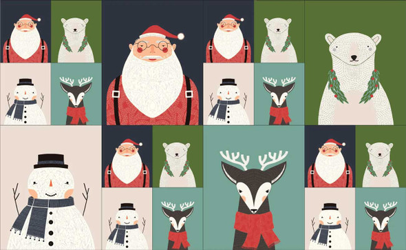 Merrymaking | Gingiber | Moda | 48341-12M | 34" x 44" Panel on Eggnog