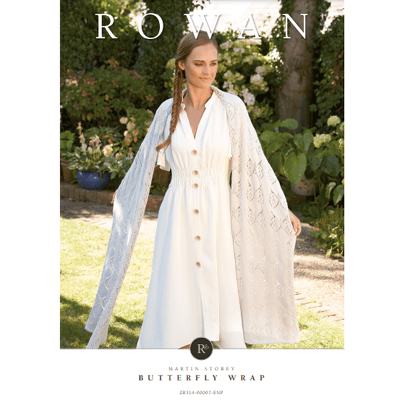 Rowan Women's Butterfly Wrap Knitting Pattern using Summerlite 4 Ply | Digital Download (ZB314-00007) (rowa-patt-ZB314-00007dd) - Main Image