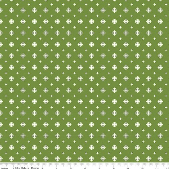 Indigo Garden | Heather Peterson | Riley Blake Designs | C11276-GREEN, Green Plus Print