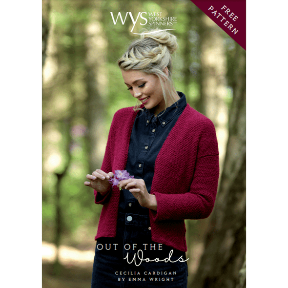 Women's Cecilia Feature Leaf Lace Cardigan Knitting Pattern | WYS Illustrious DK Knitting Yarn | Digital Download - Main Image