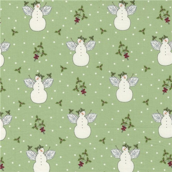 I Believe in Angels | Bunny Hill Designs | Moda Fabrics | 3000-13 | Novelty Snowman Angel, Mistletoe